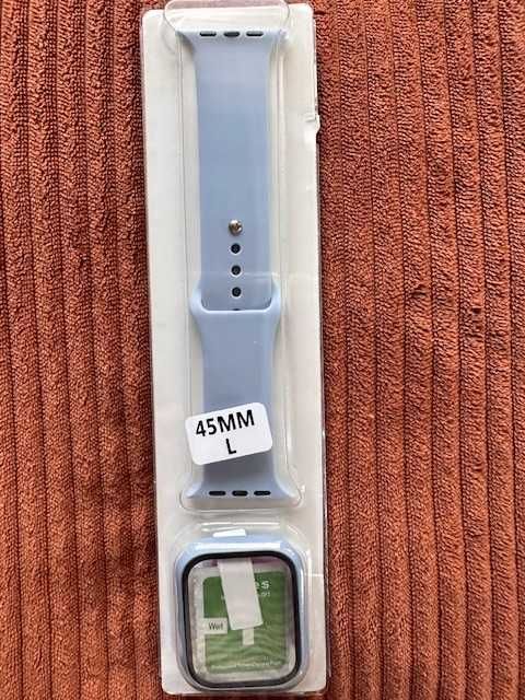 Zestaw pasek silikonowy z etui -kompatybilny z zegarkiem Apple Watch