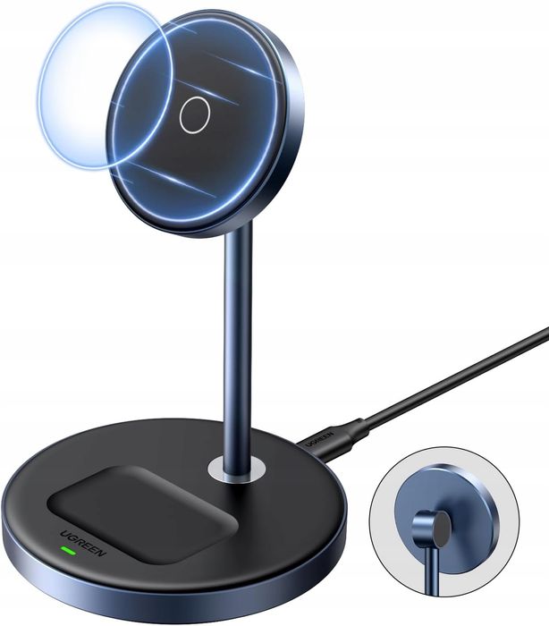 Ładowarka MagSafe 2w1 UGREEN MagFlow iPhone 12-16 AirPods