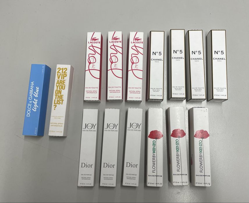 Perfumy 33 ml - DAMSKIE - zestaw 15 sztuk! Okazja!