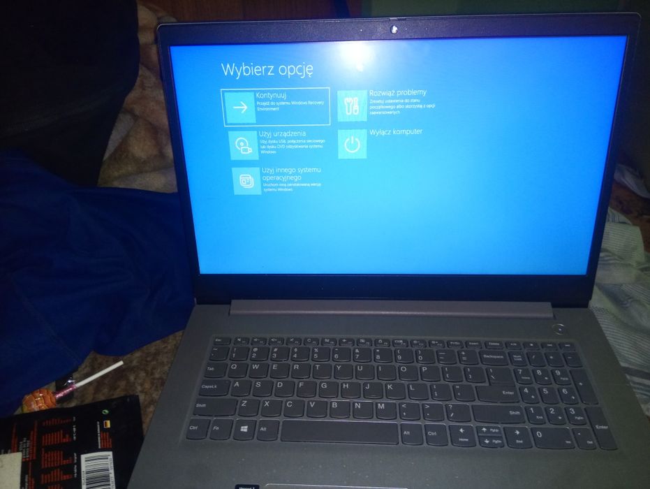 Laptop Lenovo Ideapad 3 uszkodzony. Odbiór osobisty.