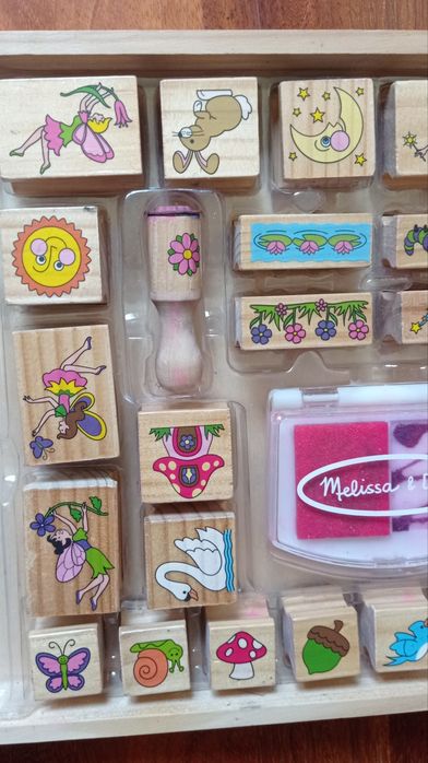 Zestaw drewnianych pieczątek Melissa and Doug 4+