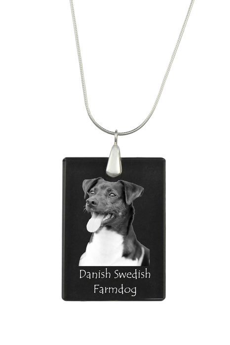 Duńsko-szwedzki pies wiejski naszyjnik kryształowy z psem Art-Dog