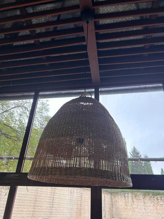 Abajur Ikea em bambu