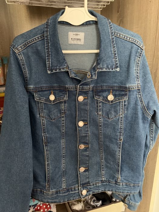 Casaco de ganga azul