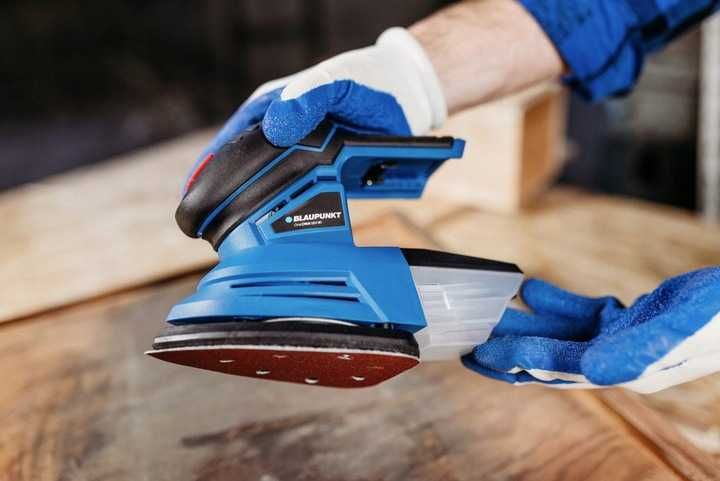 Szlifierka Oscylacyjna Akumulatorowa 18V Mocna Delta + 3 szt. papierów