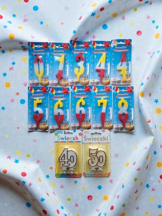 Świeczki urodzinowe świeczki na tort urodzinowy 12 sztuk cyfry liczby