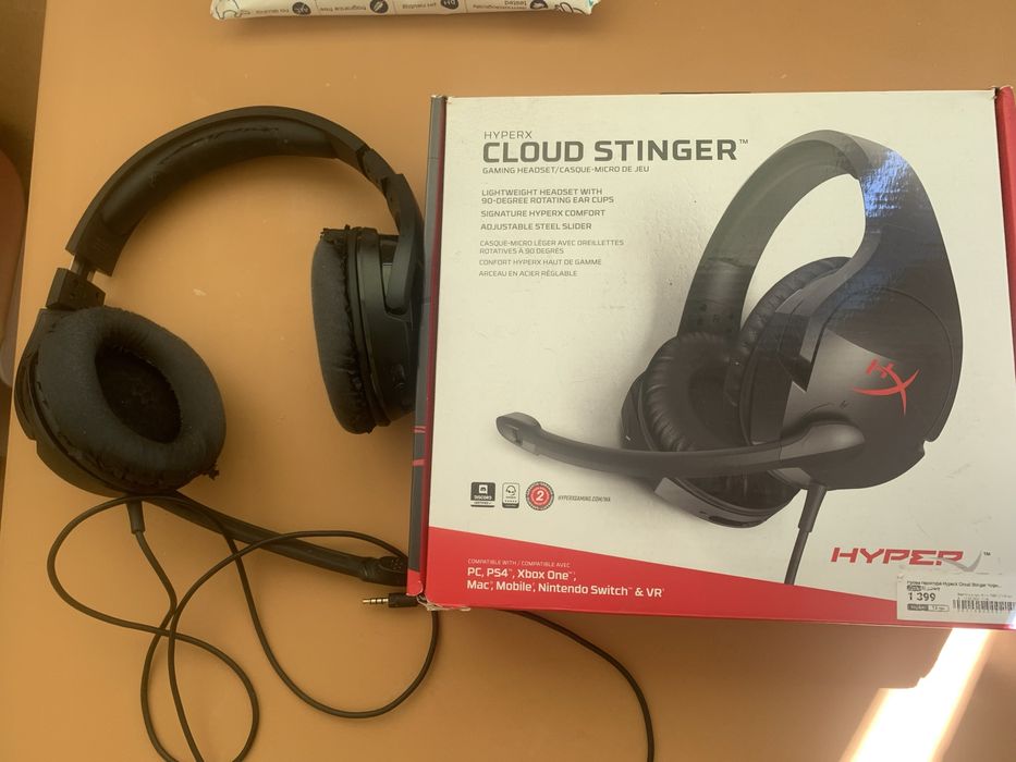 Наушники HyperX Cloud Stinger (HX-HSCS-BK) Навушники геймерські