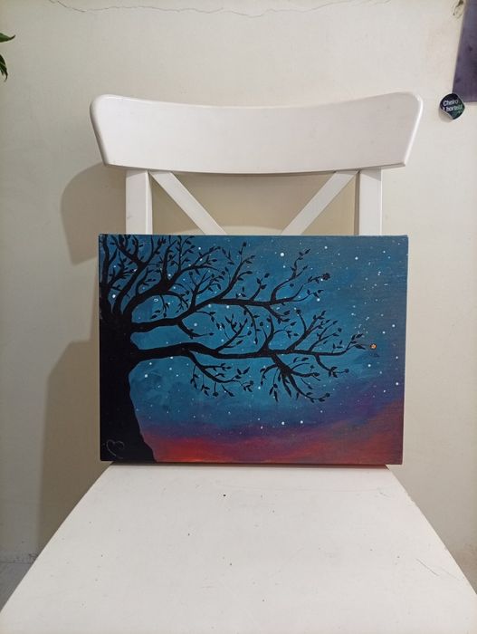 Tela pintada á mão 30 x 40