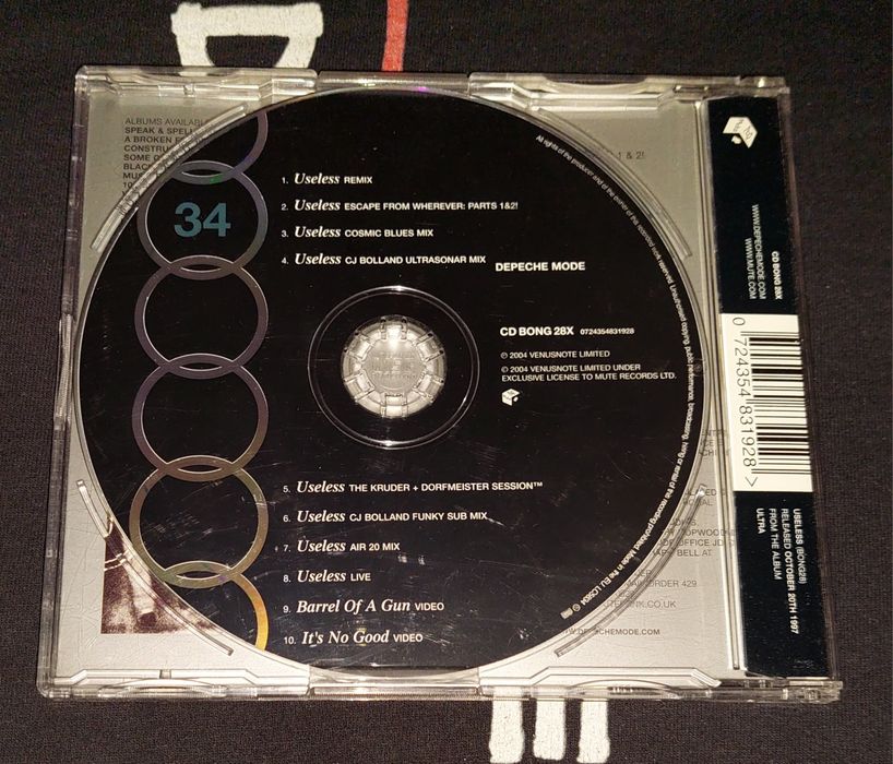 Depeche Mode Useless CD BONG 28X ( DM Singles – 34 ) 2004