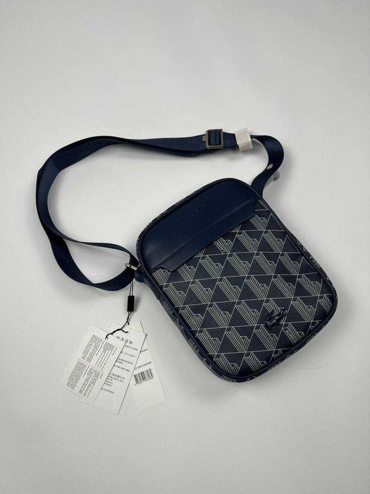 Сумка Lacoste Reporter через плече чорна/синя