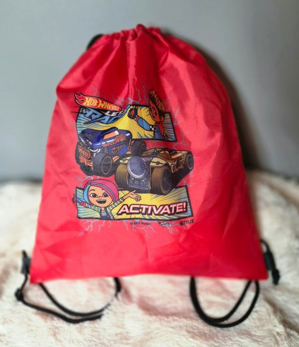 Mini Plecak Worek Szkolny Przedszkole Hot Wheels Czerwony