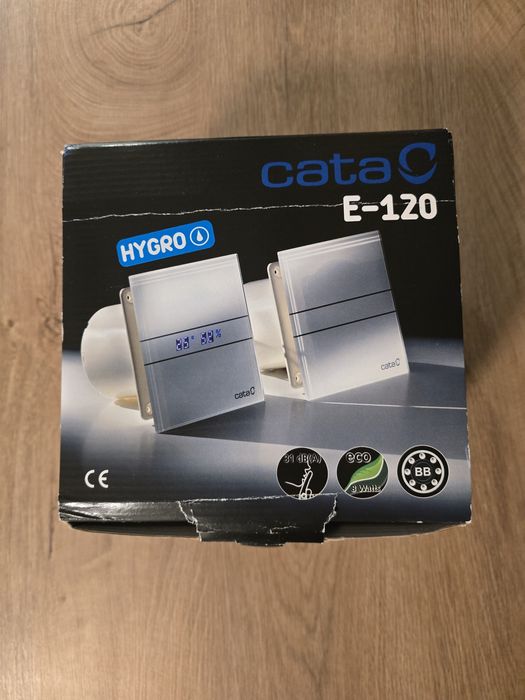 NOWY wentylator łazienkowy CATA E-120 GTH (czujnik wilgotności + timer