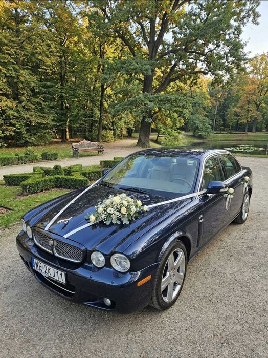 Samochód do ślubu Jaguar XJ 2009 rok.  Jasny Środek