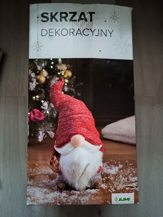Skrzat dekoracyjny krasnal ceramiczny 45cm nowy