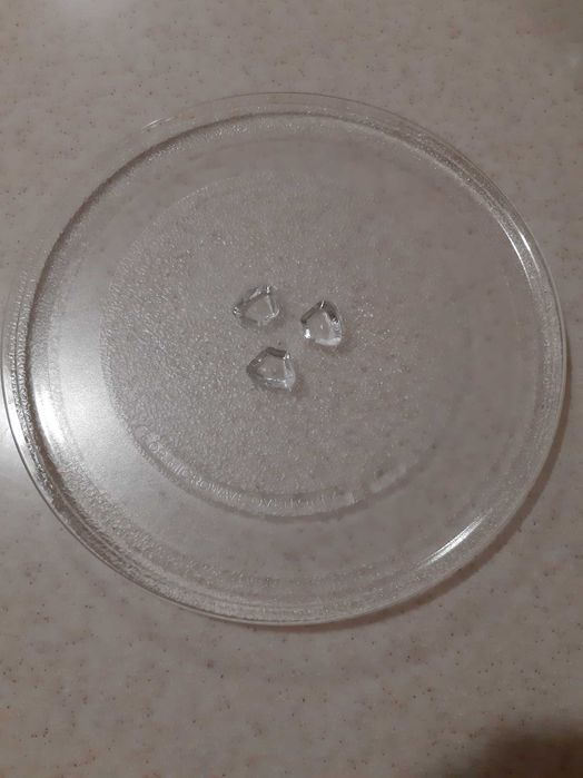 Скляна тарілка для мікрохвильовки