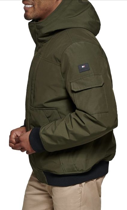 -55%$ S 44 46 M 48 Tommy Hilfiger куртка бомер парка пуховик зеленый