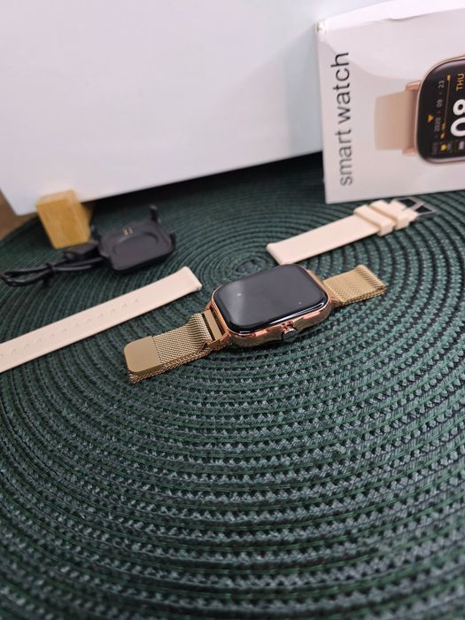 Złoty Smartwatch Damski LIGE 5  Połączenia Bluetooth 2 paski NOWY