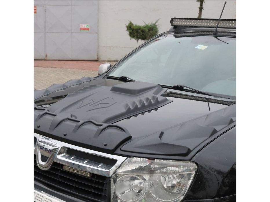 Renault Duster 2008-2017 рр. Накладка на капот (ABS)