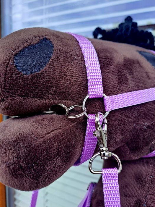 Zestaw ogłowie uprząż uzda dla hobby horse a3 z napierśnikami