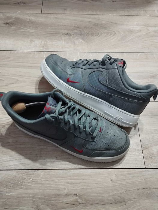 Nike Air Force 1 Low LV8 Smoke Grey Red Reflective Swoosh 46