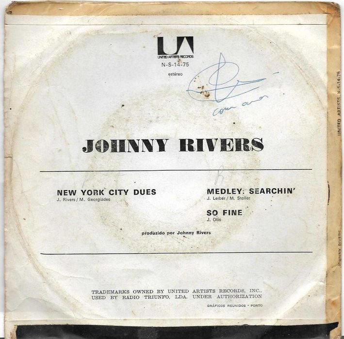 Johnny Rivers - - - - - New York City Dues - - - - - Single