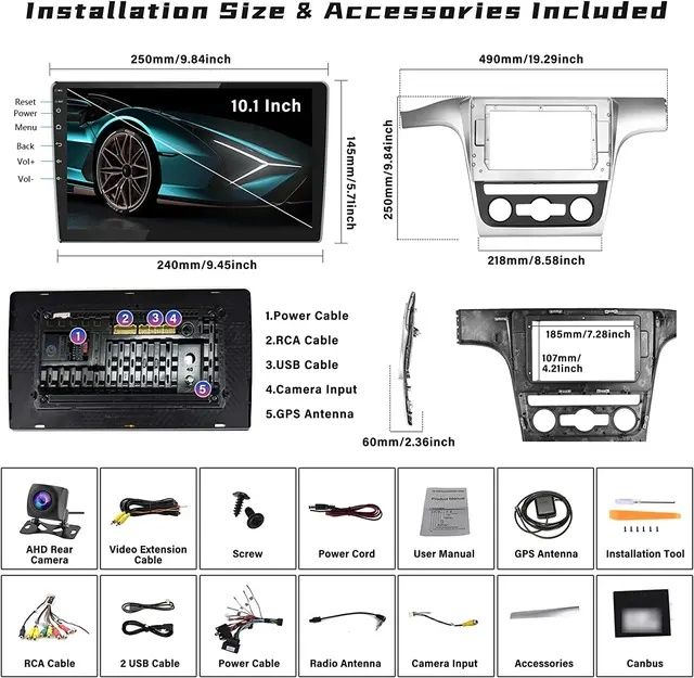 Rádio android 13 Volkswagen PASSAT 2012 A 2015 WiFi Carplay gps 2/64GB