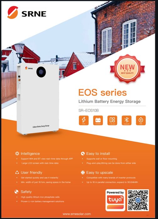 Bateria Solar SRNE 10,24 Kw Para Inversores Híbridos e Off-Grid