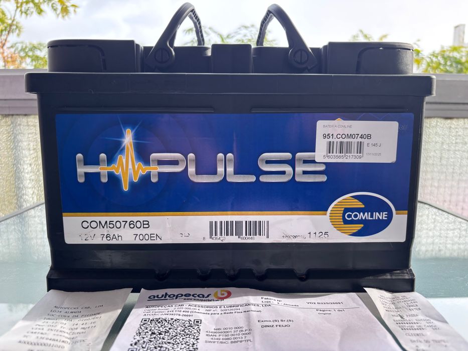 Bateria de Carro “NOVA” sem Uso, com Garantia de 3 anos.
