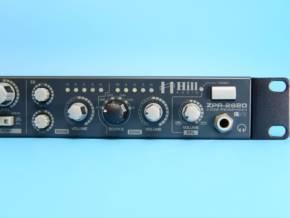 Двухзонный микшер HILL AUDIO ZPR2620v2 с 6 стереовходами