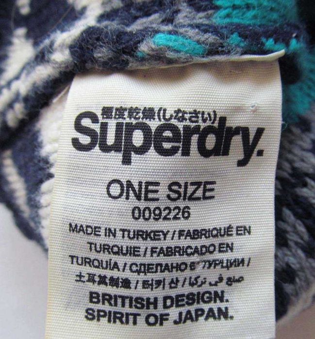 Superdry * czapka zimowa we wzory * uniseks *