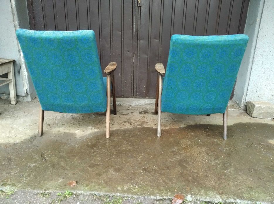 Zabytkowy fotel TON SMIDEK typ 6950 Czechosłowacja PRL antyk 2 sztuki