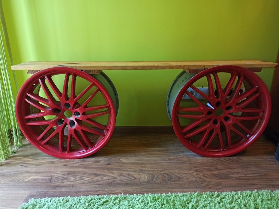 Stolik z felgi półka z felgi 19 5x112 8J dekoracja, warsztat, biuro