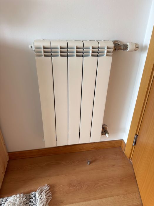Radiadores aquecimento central (2x 6 elementos + 2x 5 elementos) + válvulas