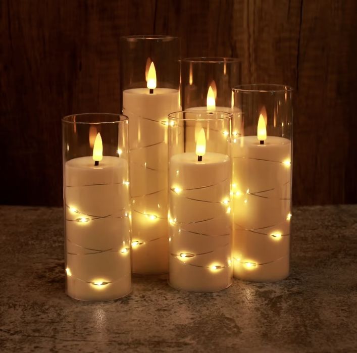 Свічки без полумʼя на батарейках світлодіодні
