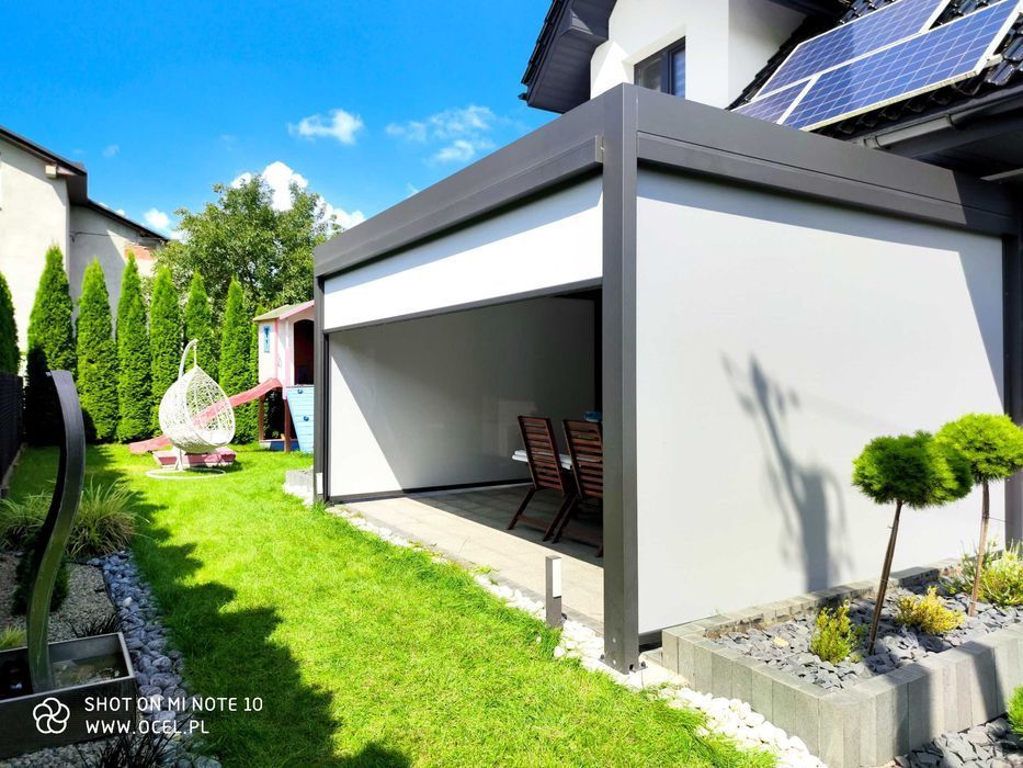 Najniższa cena automatycznej pergoli aluminiowej z dachem żaluzjowym.