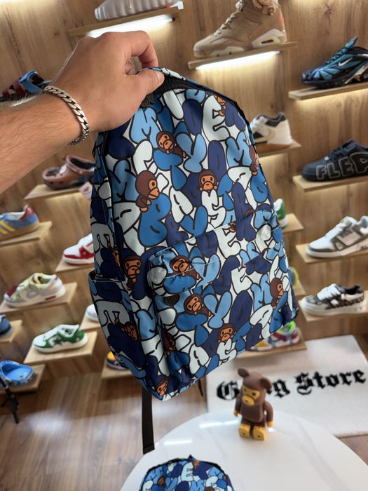 Рюкзак Baby Milo Bape A Bathing Ape Blue Logo Nylon — zdjęcie 4