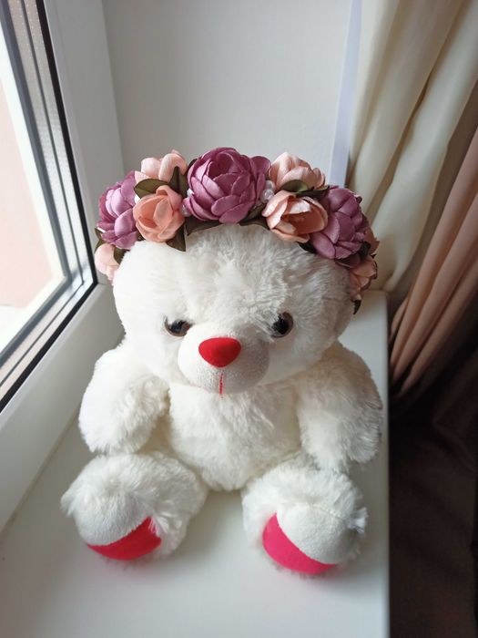 Обруч вінок віночок з квітами ручної роботи