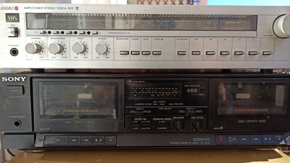 Sony Deck Tc w170 stereo Cassette. Amplituner Diora