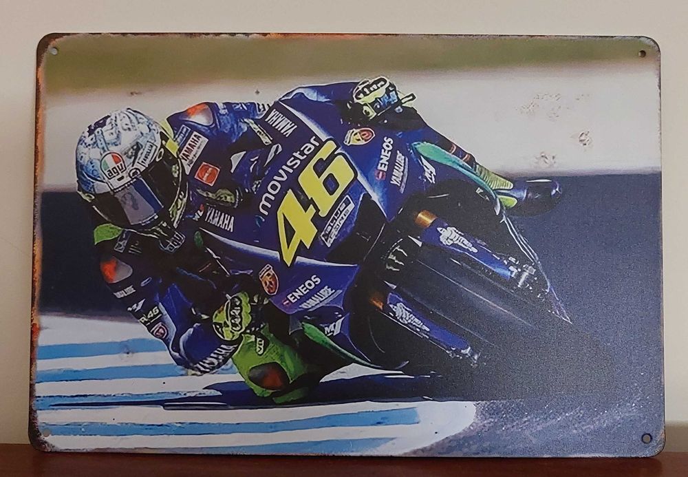 Placa metálica. Valentino Rossi