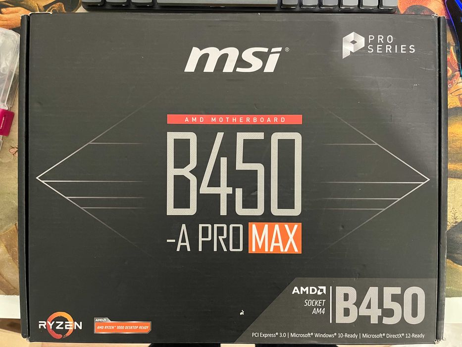 Материнська плата MSI B450-A PRO MAX в ідеальному стані