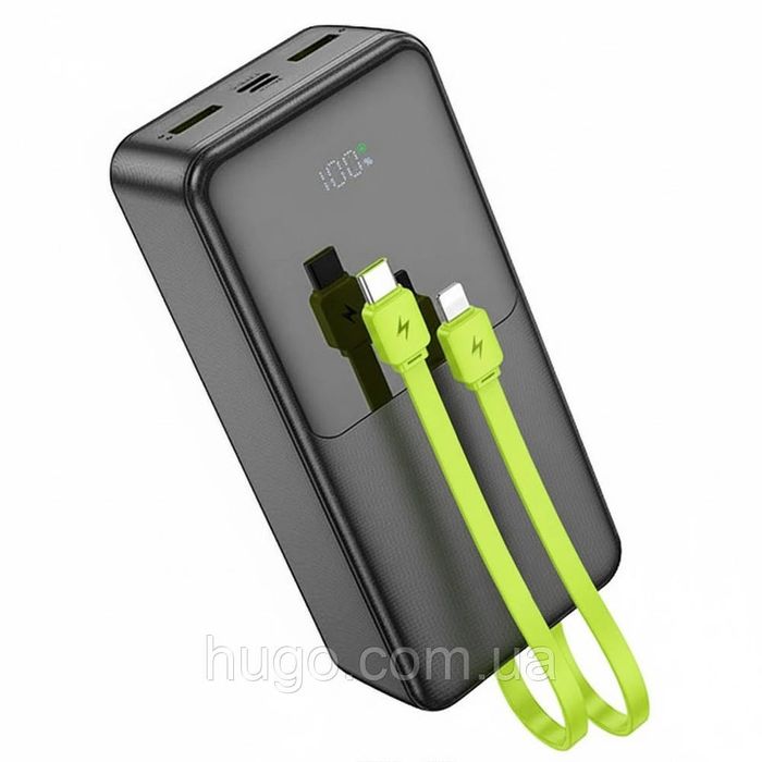 Повербанк 20000mah, +2 кабеля, 2хUSB, 22,5W, 7GO GPW-07