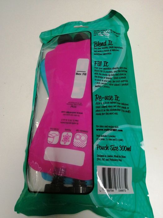 Reusable Juice and Smoothie Pouches, Baby Food Pouches, 300 ml64551962816001120