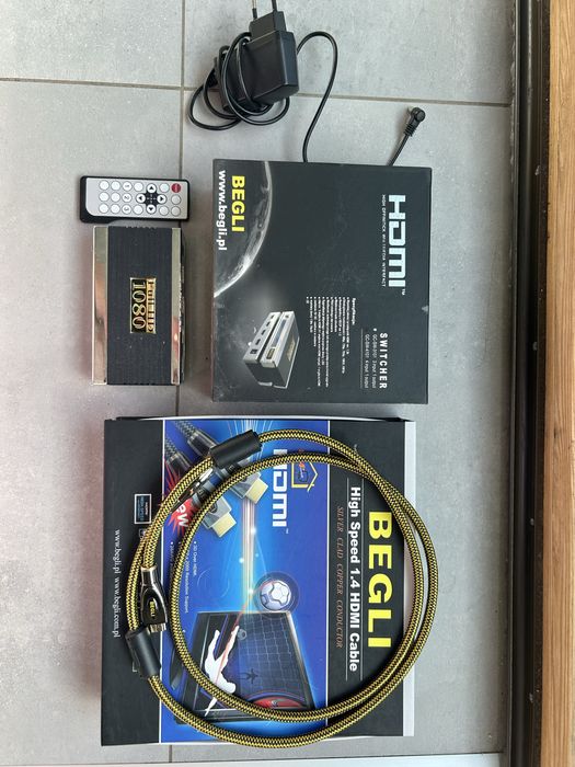 Switch , rozdzielacz hdmi z pilotem