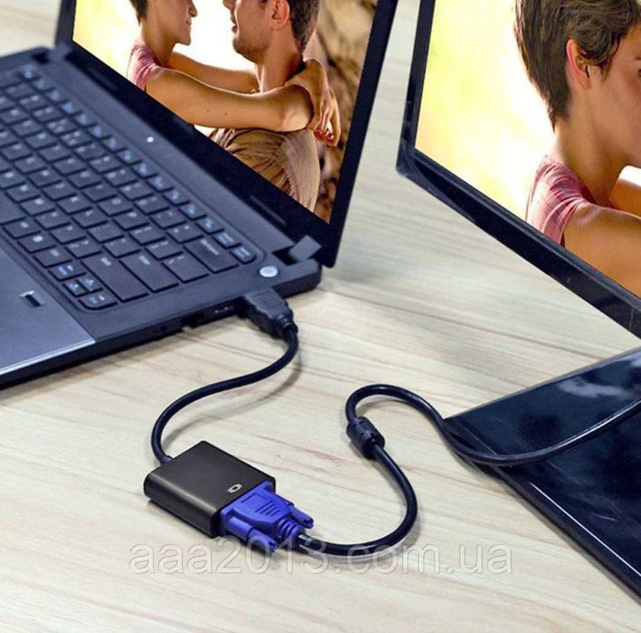 Конвертер переходник из HDMI в VGA, +ЗВУК адаптер звук