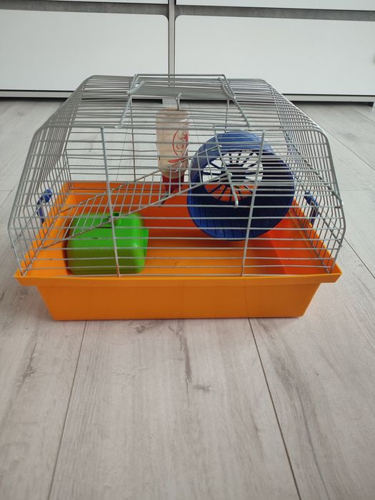 Клітка для хом’яка / гризуна з колесом і поїлкою 34×23 см, хороший ста