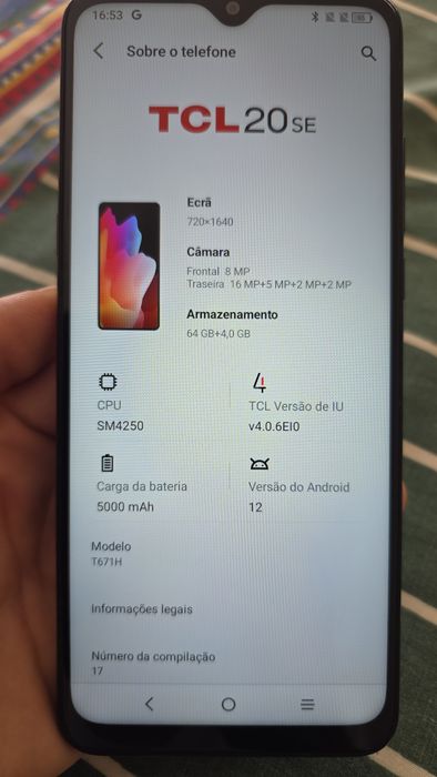 Android Tcl 20 SE