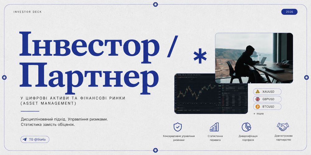 Інвестор/Партнер у цифрові активи та фінансові ринки Asset Management