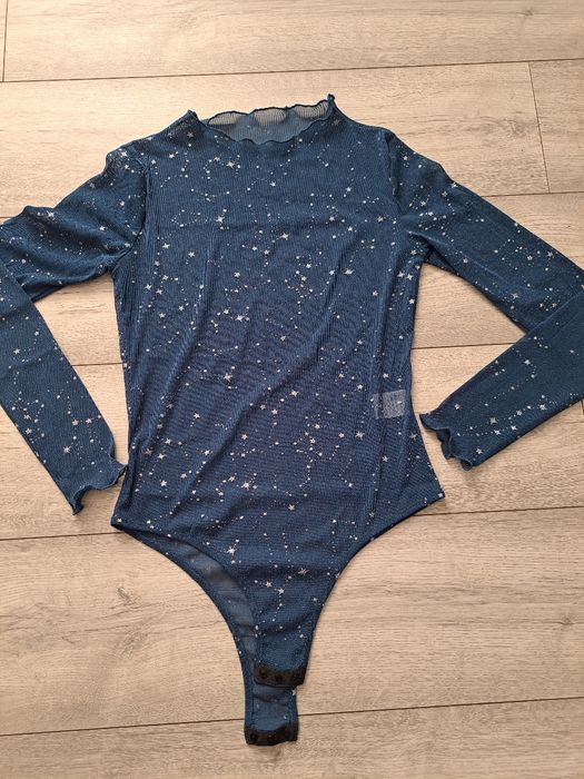 Body siateczkowe granatowo srebrne rozmiar 38 M