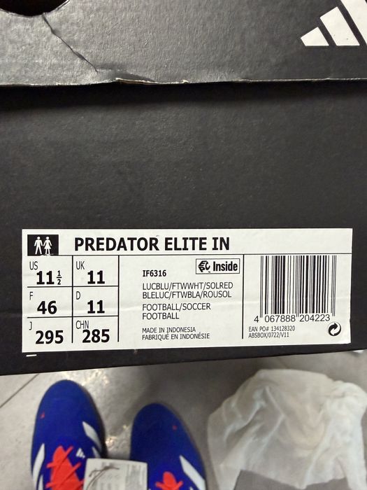 Buty halowe Adidas Predator Elite IN rozmiar 46