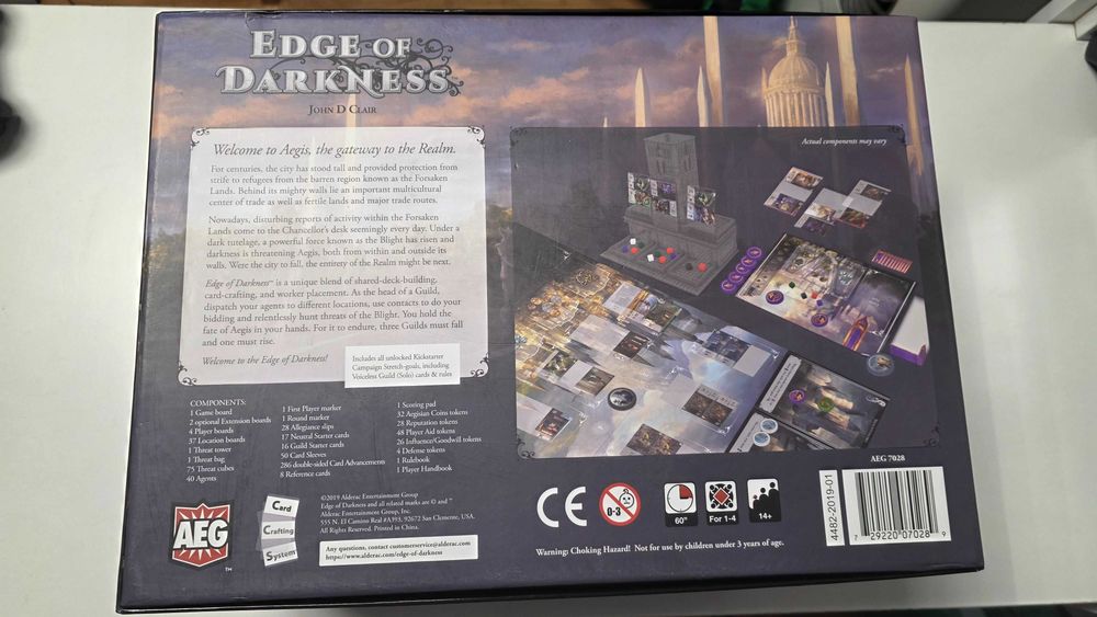 Edge of darkness collectors board game Guild Master edition